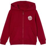 Basics - Jongenssweater - Rood - Met Rits en Capuchon