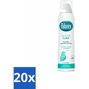 Odorex Deodorant Spray Active Care 150 ml - Bulkverpakking - 20 stuks