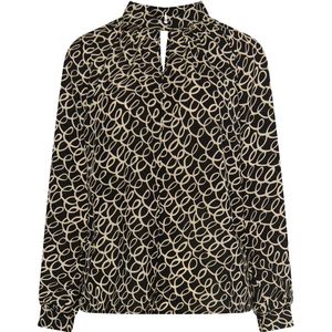 DreiMaster Klassik Blouse  beige / zwart