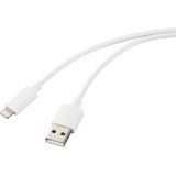Renkforce Apple iPad/iPhone/iPod Aansluitkabel [1x USB-A 2.0 stekker - 1x Apple dock-stekker Lightning] 1.00 m Wit