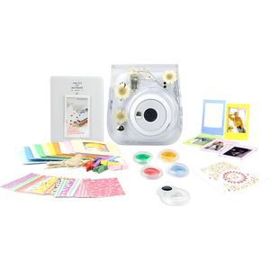 Complete Accessoires Set Geschikt voor Fujifilm Instax Mini 11 - Camera Tas met Filters, Fotoalbum en Meer - Daisy Wit