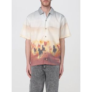 Horses Print - Korte Mouwen Overhemd - Ivory