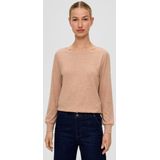 s.Oliver T-shirt voor dames, lange mouwen, bruin, maat 42, bruin, 42