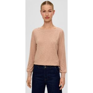 s.Oliver T-shirt voor dames, lange mouwen, bruin, maat 42, bruin, 42