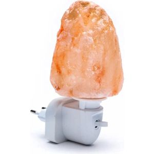Zoutsteen nachtlampje ruw brok - Met schakelaar - Oranje Himalaya zoutkristal - Natuurlijk kinderlampje