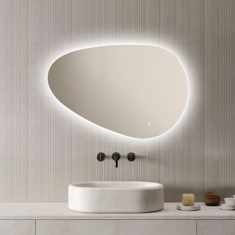 LoXa - Venus - Badkamerspiegel - 90x60 cm - Organisch Design - LED-Randverlichting - Dimbaar - Anti-condens