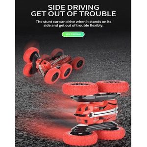Stunt auto afstandbestuurbaar -rood | Rc Spinning Stunt Car 360 - radiografisch bestuurbare stunt auto 2.4GHZ -oplaadbaar | jumping stunt crazy car|