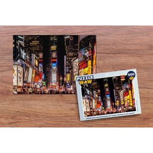 Puzzel Times Square - Reclameborden - Nacht - Legpuzzel - Puzzel 500 stukjes