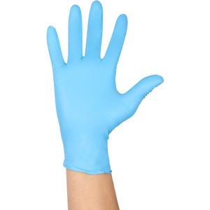 Nesto's Nitril Wegwerp Handschoenen 10x100 stuks- Latexvrij - Poedervrij - Niet steriel - Onderzoekshandschoenen - Medisch - Plastic - Maat L - Blauw - Voordeelverpakking 10x 100 stuks
