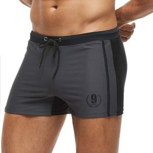 Heren Zwembroek Shorts Sport Boxer Badmode met Trekkoord - Grijs - XXL