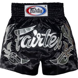 Fairtex Muay Thai Shorts - Eternal Silver - zwart/zilver - maat XS