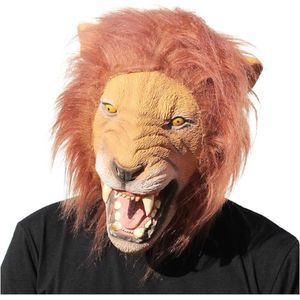 Leeuw Masker Dier Latex Volledige Hoofd - Realistische Maskers voor Fancy Dress Kostuum voor Halloween Party Carnaval Parade