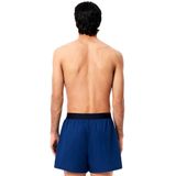 Lacoste heren 3P wijde boxershorts basic stripe blauw