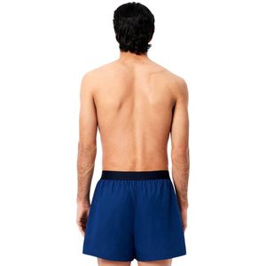 Lacoste heren 3P wijde boxershorts basic stripe blauw