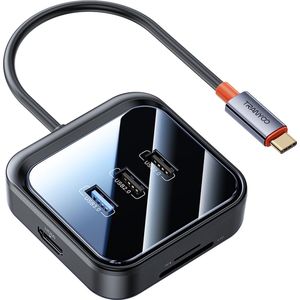 Tranyoo 7-in-1 Docking Station – 1x HDMI 4K – 1x USB-C PD – 2x USB 3.0 – SD & MicroSD Kaartlezer – Compacte USB Splitter – Geschikt voor MacBook / Windows / Universeel