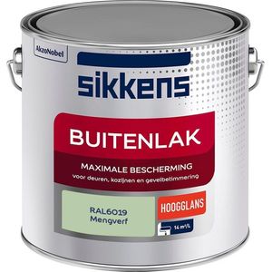 Sikkens Buitenlak - Verf - Hoogglans - Mengkleur - RAL6019 - 2,5 liter