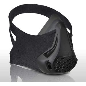 Masker voor grote hoogte - Trainingsmasker voor mannen - Verhoogt de longcapaciteit - Ademweerstand Fitnessmasker - Verbetert het uithoudingsvermogen - Geschikt voor alle sporten: hardlopen, aerobics, fietsen, sportschool