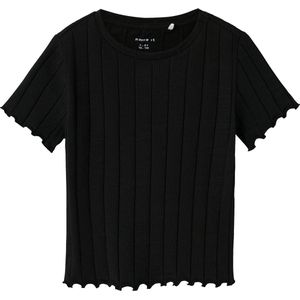 NAME IT NKFNORALINA SS CROP TOP NOOS Meisjes T-Shirt - Black - Maat 116