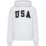Mister Tee USA Fluffy Hoody MT3623 White-S
