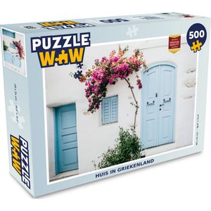 Puzzel Griekenland - Huis - Wit - Legpuzzel - Puzzel 500 stukjes
