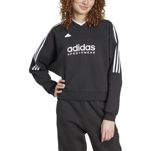 adidas - Tiro Cut 3 Stripes - Fleece Sweatshirt - Zwart - Voor Vrouwen