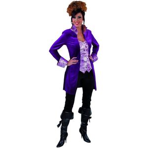 Magic By Freddy's - Piraat & Viking Kostuum - Mantel En Vest Gave Gravin Paars Vrouw - Paars - Small - Halloween - Verkleedkleding