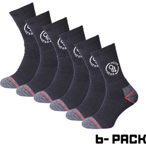 Premium Werksokken Wol - Maat 39-42 - 6-paar - Heren & Dames - 40% Wol - Thermo werksokken - Warme Voeten - 94Workwear