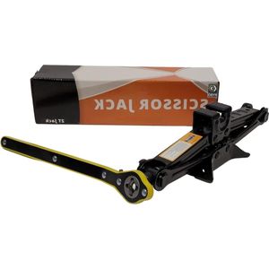 Schaarkrik 2 ton voor het hijsen van auto's - compact en universeel | Banden verwisselen, tillen en repareren met accessoires Schaarkrik