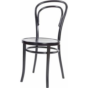 Fameg Vienna Thonet No. 14 Eetkamerstoel - Hout - Design - Bistrostoel - Zwart Gebeitst