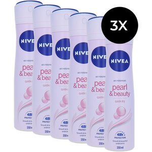 Nivea Pearl & Beauty Deodorant Spray - 6 x 150 ml