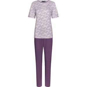 Pastunette pyjama paars patroon - Paars - Maat - 44