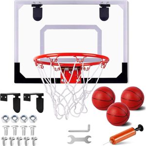 Basketbalset voor Volwassenen - Verstelbare Basketbalring - Duurzame Basketbal - Compleet met Accessoires - Voor Binnen en Buiten Spelen