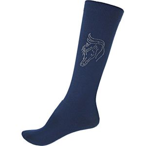 Red Horse Paardrijsokken Blauw Junior Maat 31-34