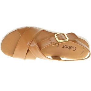 Gabor - Damessandaal - Cognac - Lederen - Velcro