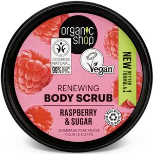 Organic Shop - Organic Raspberry & Sugar Body Scrub - Verfrissend en Peeling - 250 ml - 1 stuk