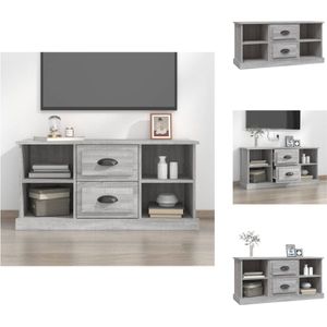 vidaXL TV-meubel Eikenhout - Grijs Sonoma - 99.5 x 35.5 x 48 cm - Trendy design - Voldoende opbergruimte - Kast