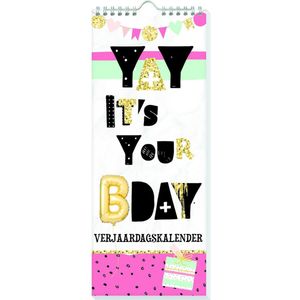 YAY It's Your Birthday Verjaardagskalender - 13 x 32 cm