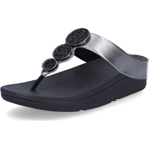 FitFlop - Halo - Muiltje - Zinkzwart Metallic - Synthetisch Materiaal