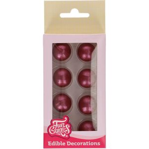 FunCakes Choco Balls - Rood - Set/8 - Chocolade Decoratie Taart Eetbaar