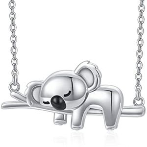 Leuke Dieren Ketting van 925 Sterling Zilver met Koala Hanger voor Vrouwen en Meisjes