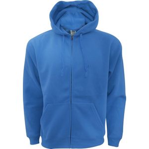 Fruit Of The Loom Heren Met Ritssluiting Sweatshirt Met Capuchon / Hoodie (Royaal Blauw)