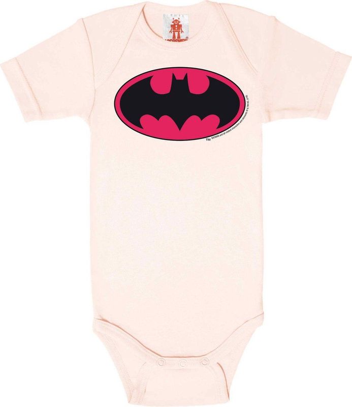 Logoshirt - Baby Body - Pink - Batman Logo