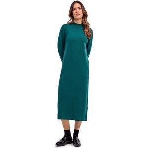 FALKE - Favorites X-Fine - Jurk - Groen - Dames - Midi met Opstaande Kraag