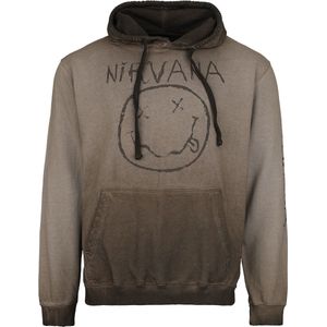 Nirvana Smiley Logo Heren Trui met capuchon - bruin - XXL
