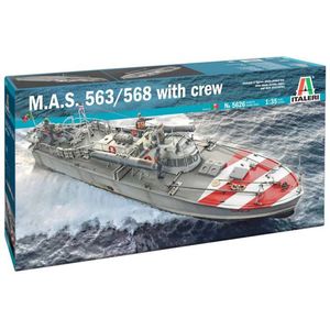 1:35 Italeri 5626 M.A.S. 563/568 Boat with Crew Plastic Modelbouwpakket