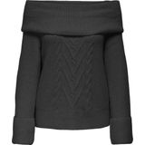 Only - ONLLUNA LS - Gebreide Trui - Donkergrijs - Pullover