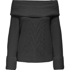 Only - ONLLUNA LS - Gebreide Trui - Donkergrijs - Pullover