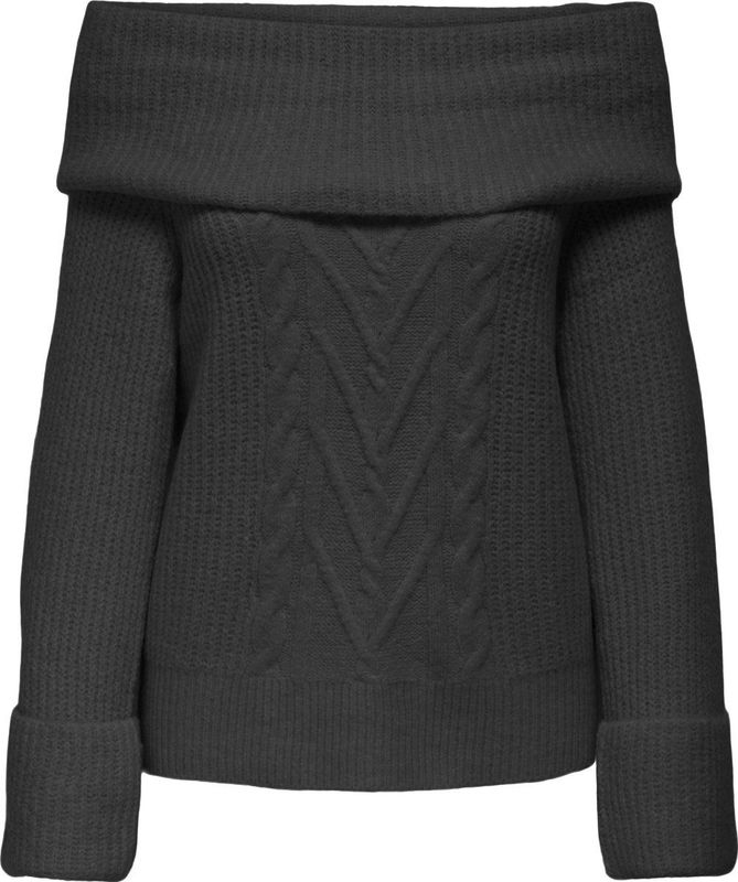 Only - ONLLUNA LS - Gebreide Trui - Donkergrijs - Pullover