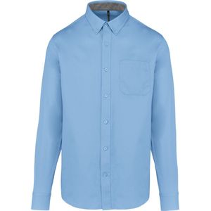 Kariban Herenoverhemd met lange mouwen van katoen Nevada K586 - sky blue - 4XL