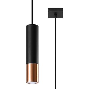 Trend24 Hanglamp leopez 1 - Hanglampen - Woonkamer Lamp - Hallamp - GU10 - Zwart